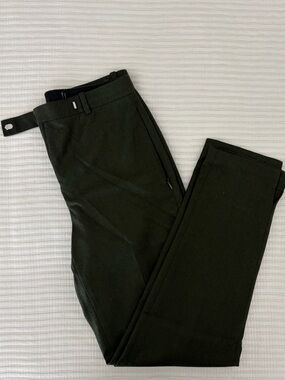 Theory Women's Dark Green Tailored Trousers